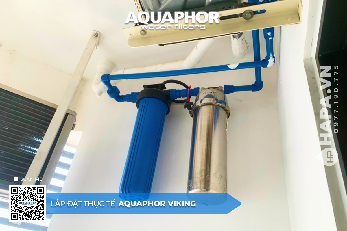 Hình ảnh lắp đặt thực tế của Máy lọc nước đầu nguồn Aquaphor Viking tại Lữ Gia Plaza Quận 11 TP HCM