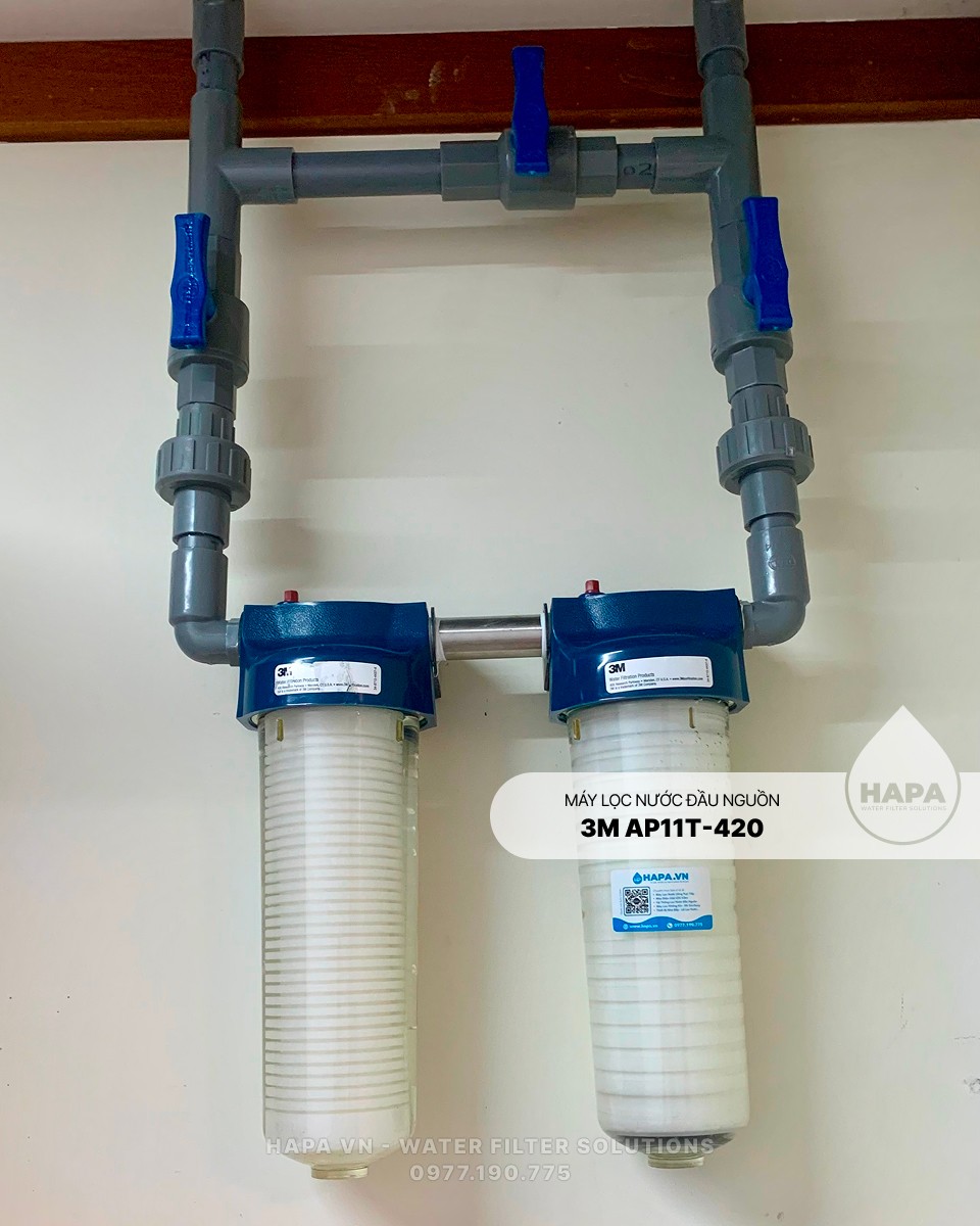 Lắp đặt thực tế Máy Lọc Nước Đầu Nguồn 3M AP11T-420 Lọc Nước Toàn Nhà - Nhập Khẩu Mỹ tại HAPA.VN - 01