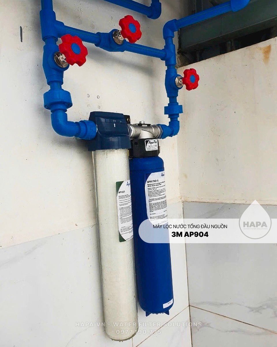 Hình Ảnh Lắp Đặt Thực Tế Máy Lọc Nước Đầu Nguồn 3M™ Aqua-Pure™ AP904 tại HAPA.VN