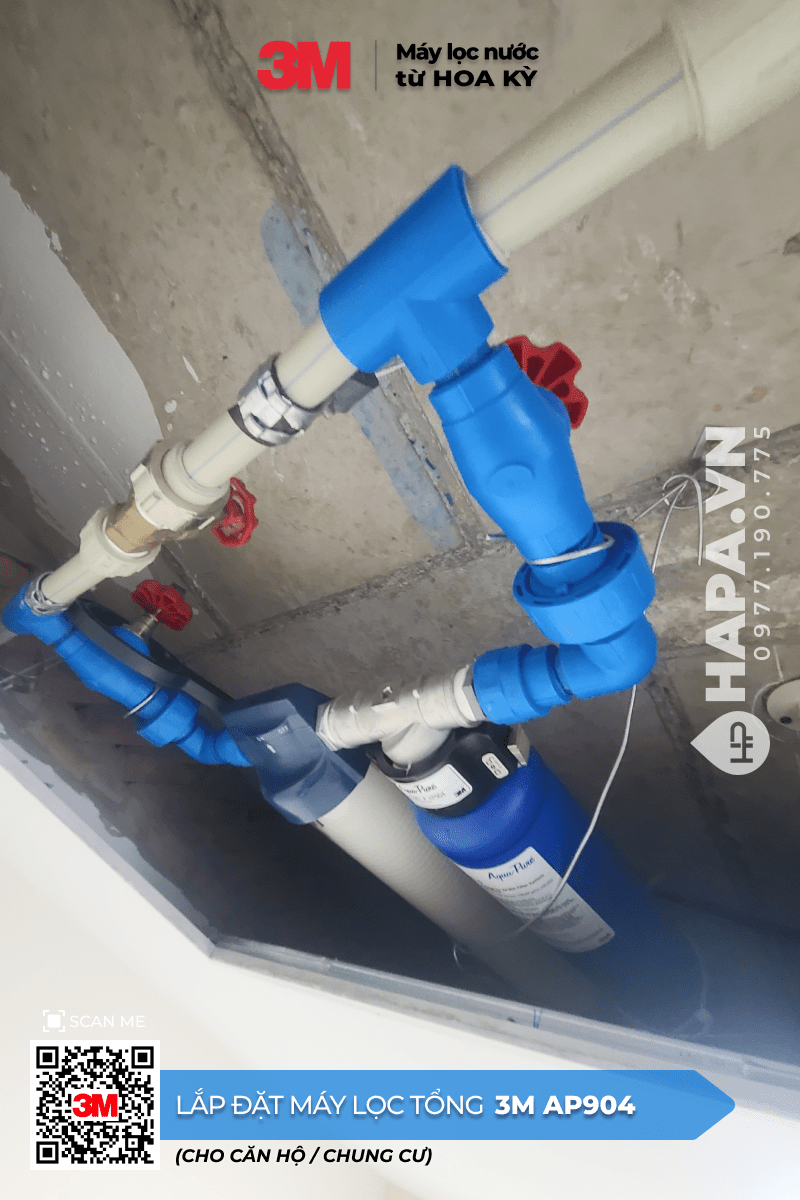 Hình ảnh lắp đặt thực tế Máy Lọc Nước Đầu Nguồn 3M AP904 tại Precia Apartment, Quận 2, TP HCM. - 02