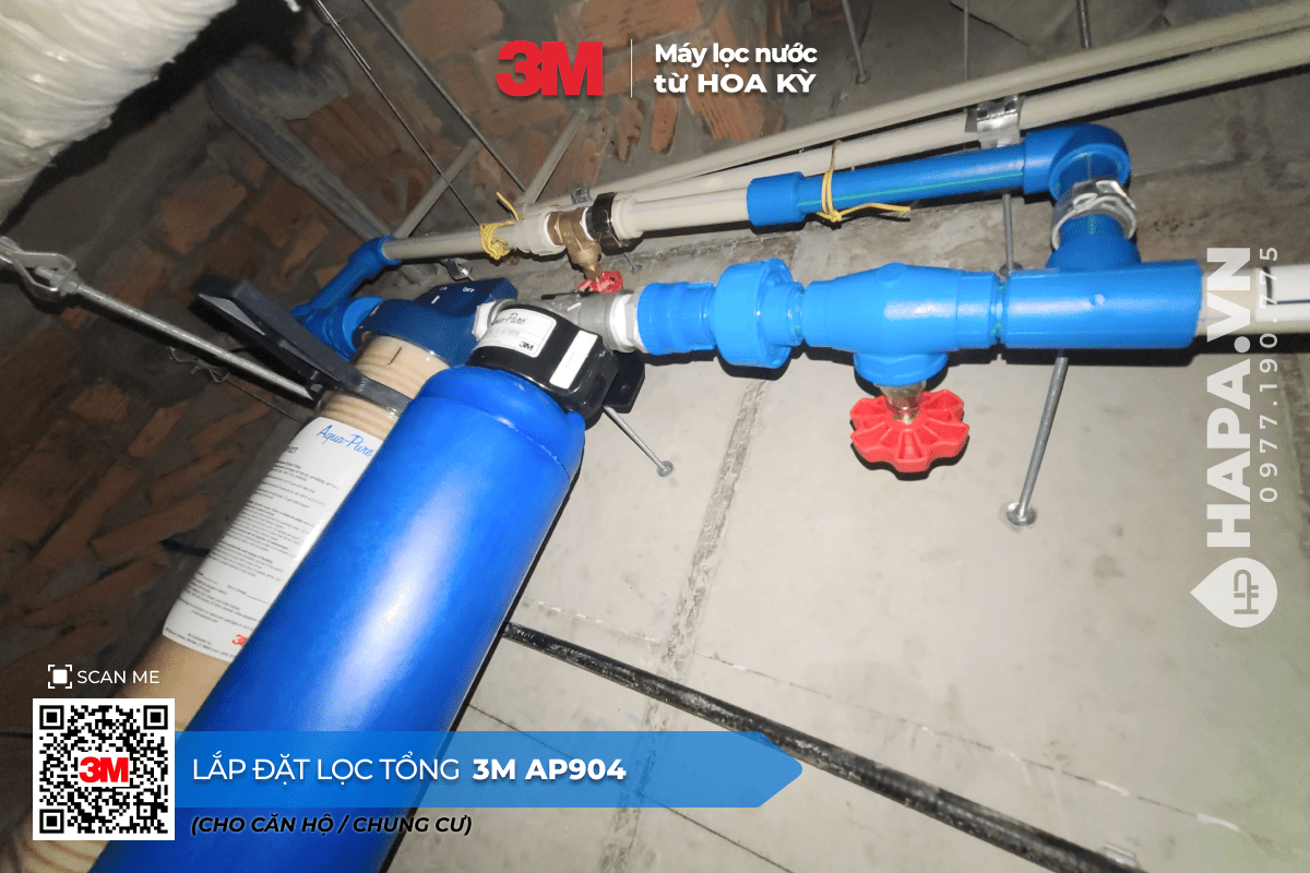 Hình ảnh lắp đặt thực tế Máy Lọc Nước Đầu Nguồn 3M AP904 tại The Estella, Quận 2, TP HCM. - 02