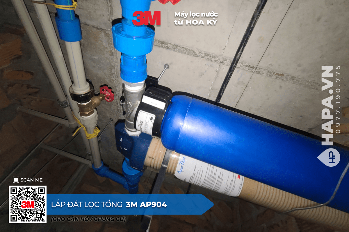 Hình ảnh lắp đặt thực tế Máy Lọc Nước Đầu Nguồn 3M AP904 tại The Estella, Quận 2, TP HCM. - 04