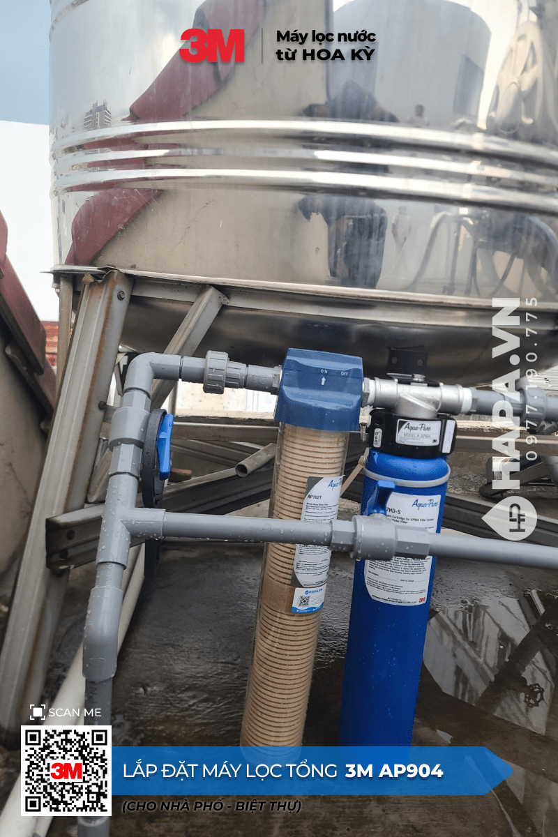 Hình ảnh lắp đặt thực tế Máy Lọc Nước Đầu Nguồn 3M AP904 tại Cư xá Lê Đại Hành, Quận 11, TP HCM