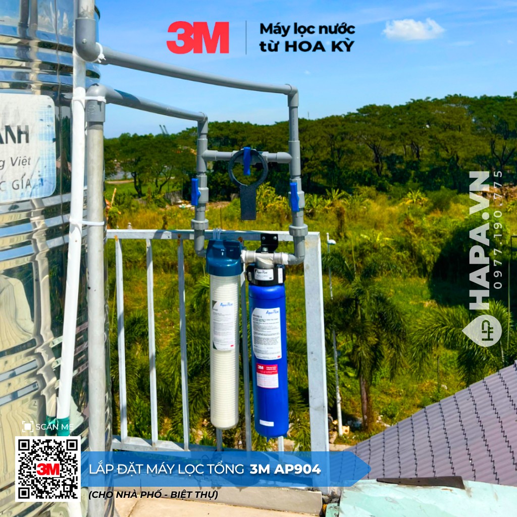 Hình ảnh lắp đặt thực tế Máy Lọc Nước Đầu Nguồn 3M AP904 tại Glenwood City Resort, Quận 2, TP. HCM