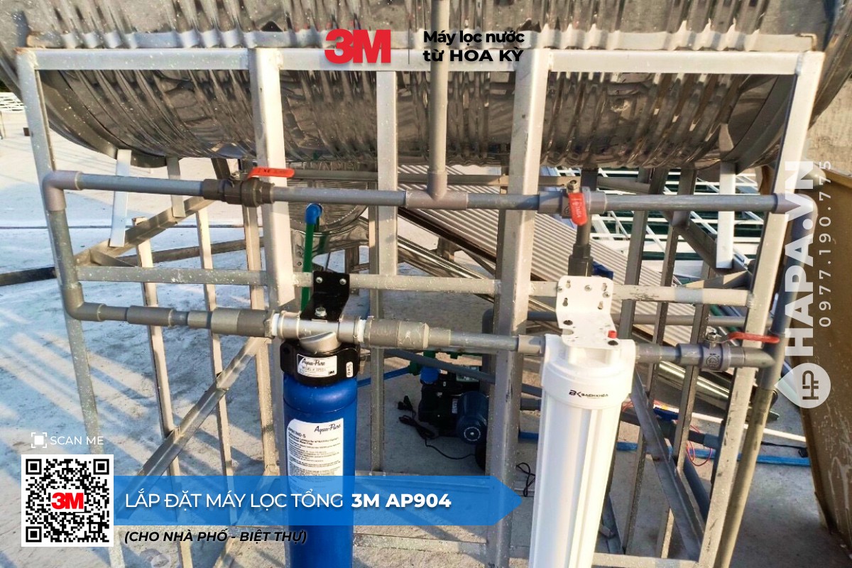 Hình ảnh lắp đặt thực tế Máy Lọc Nước Đầu Nguồn 3M AP904 tại KDC Trung Sơn, Bình Chánh, TP. HCM