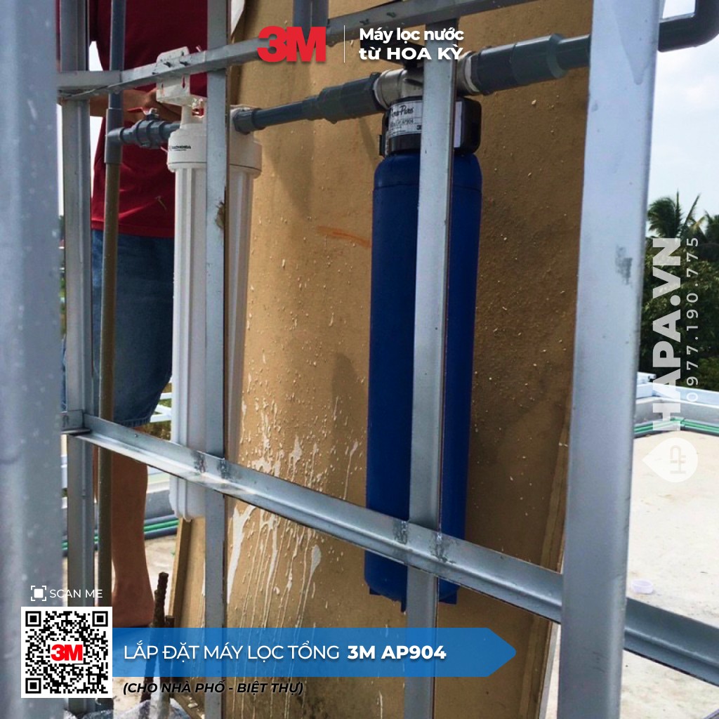 Hình ảnh Máy Lọc Nước Đầu Nguồn 3M AP904 được lắp đặt thực tế tại KDC Trung Sơn, Bình Chánh, TP. HCM