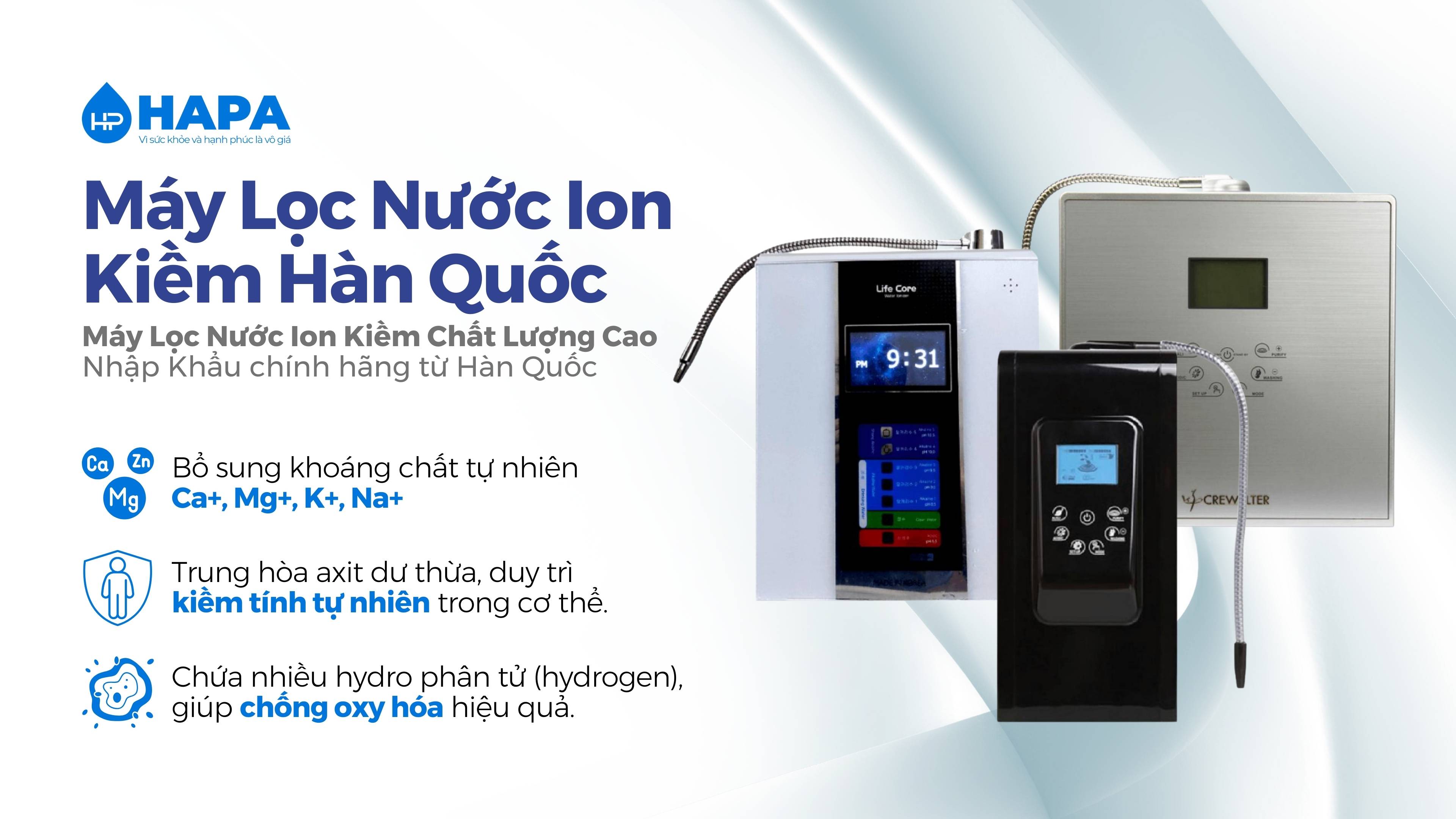 Máy Lọc Nước Ion Kiềm Hàn Quốc