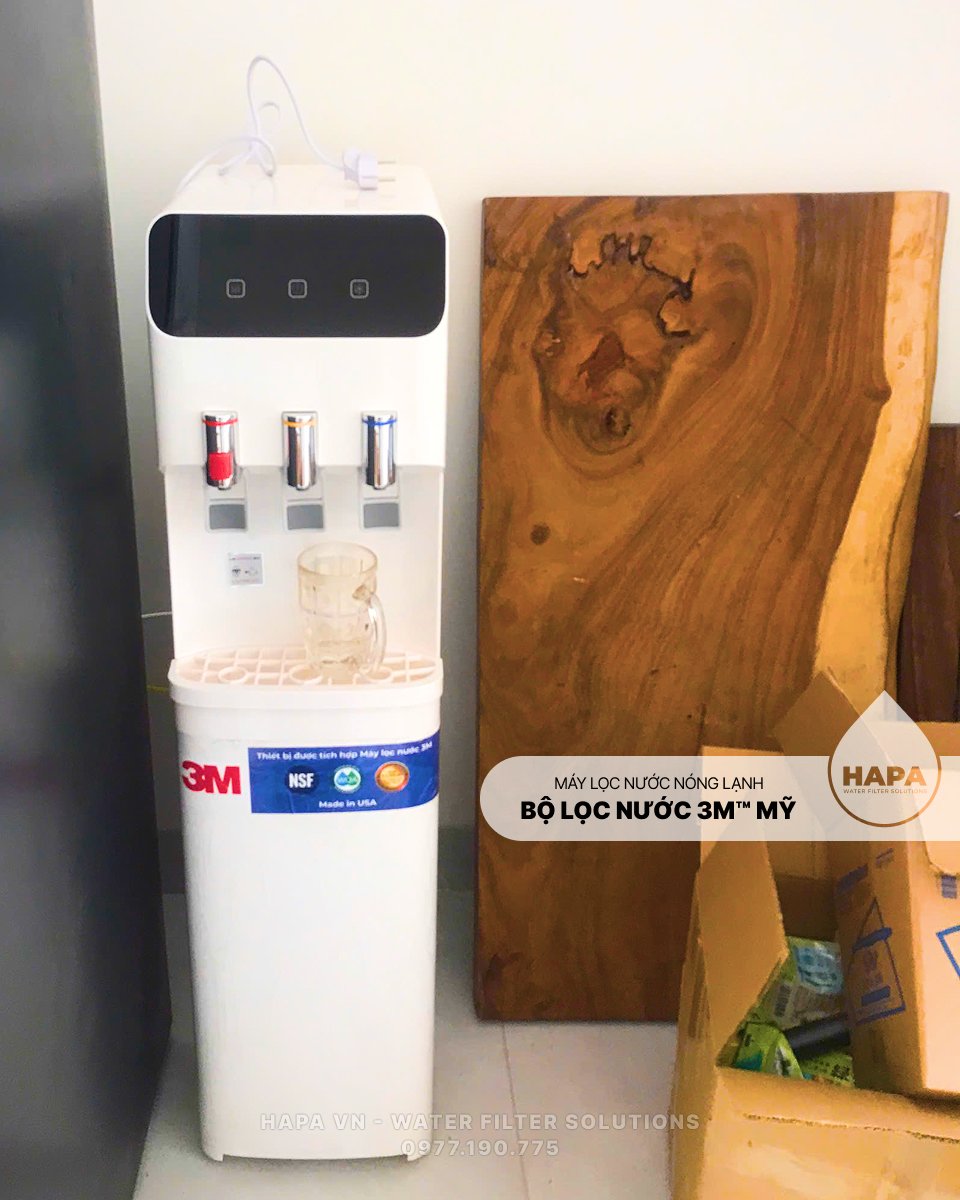 Hình ảnh lắp đặt thực tế Máy Lọc Nước Nóng Lạnh 3M™ Mỹ cho gia đình, văn phòng Hà Nội, Đà Nẵng, TP. Hồ Chí Minh - tại HAPA.VN - 1