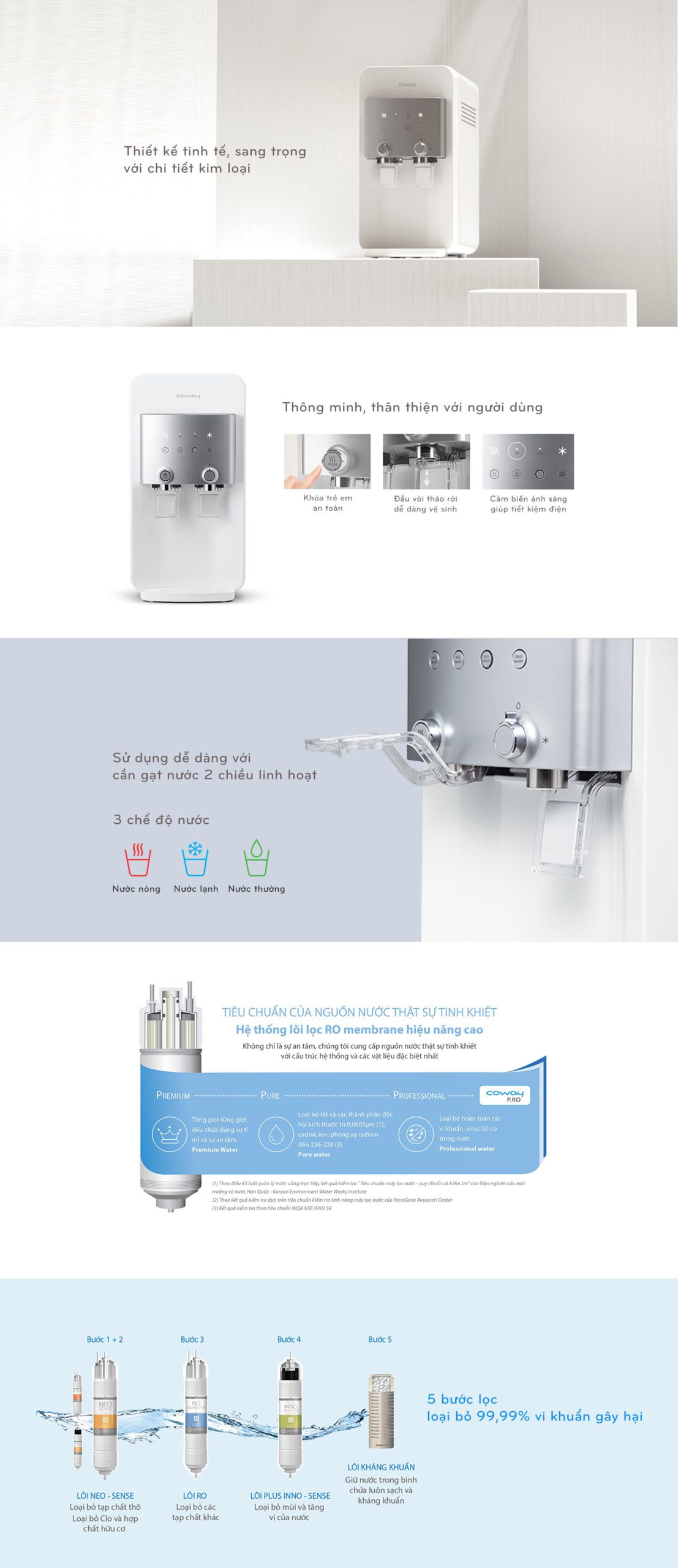 Máy Lọc Nước Nóng Lạnh COWAY NEO PLUS CHP-264L - Nhập Khẩu Hàn Quốc