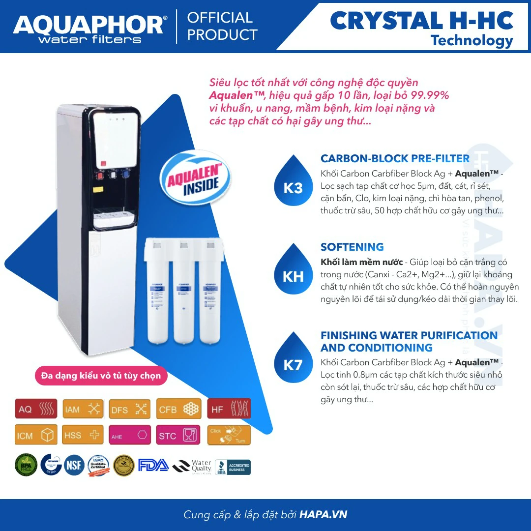 Thông số kỹ thuật Cây Nước Nóng Lạnh AQUAPHOR 02