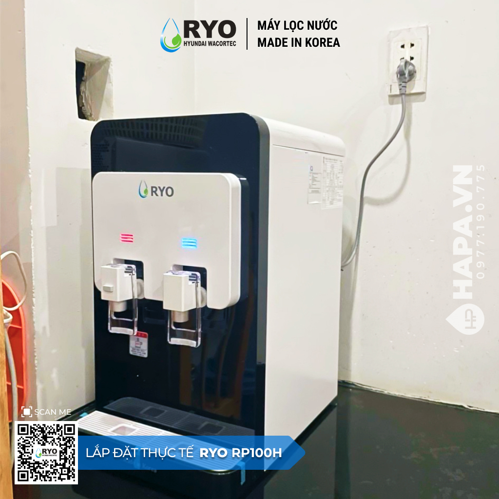Hình ảnh lắp đặt thực tế máy Lọc Nước Nóng Lạnh Để Bàn RYO Hyundai RP100H, Hilton Hải Phòng, Hồng Bàng, Hải Phòng