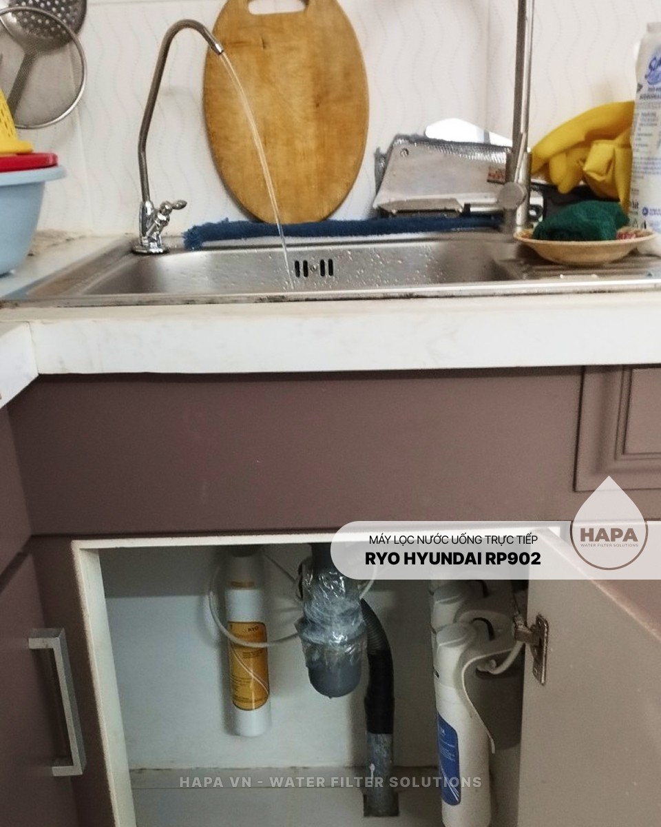 Hình ảnh lắp đặt thực tế của Máy Lọc Nước RYO Hyundai RP902 Uống Trực Tiếp Cho Gia Đình tại Chung cư Panorama Quận 7
