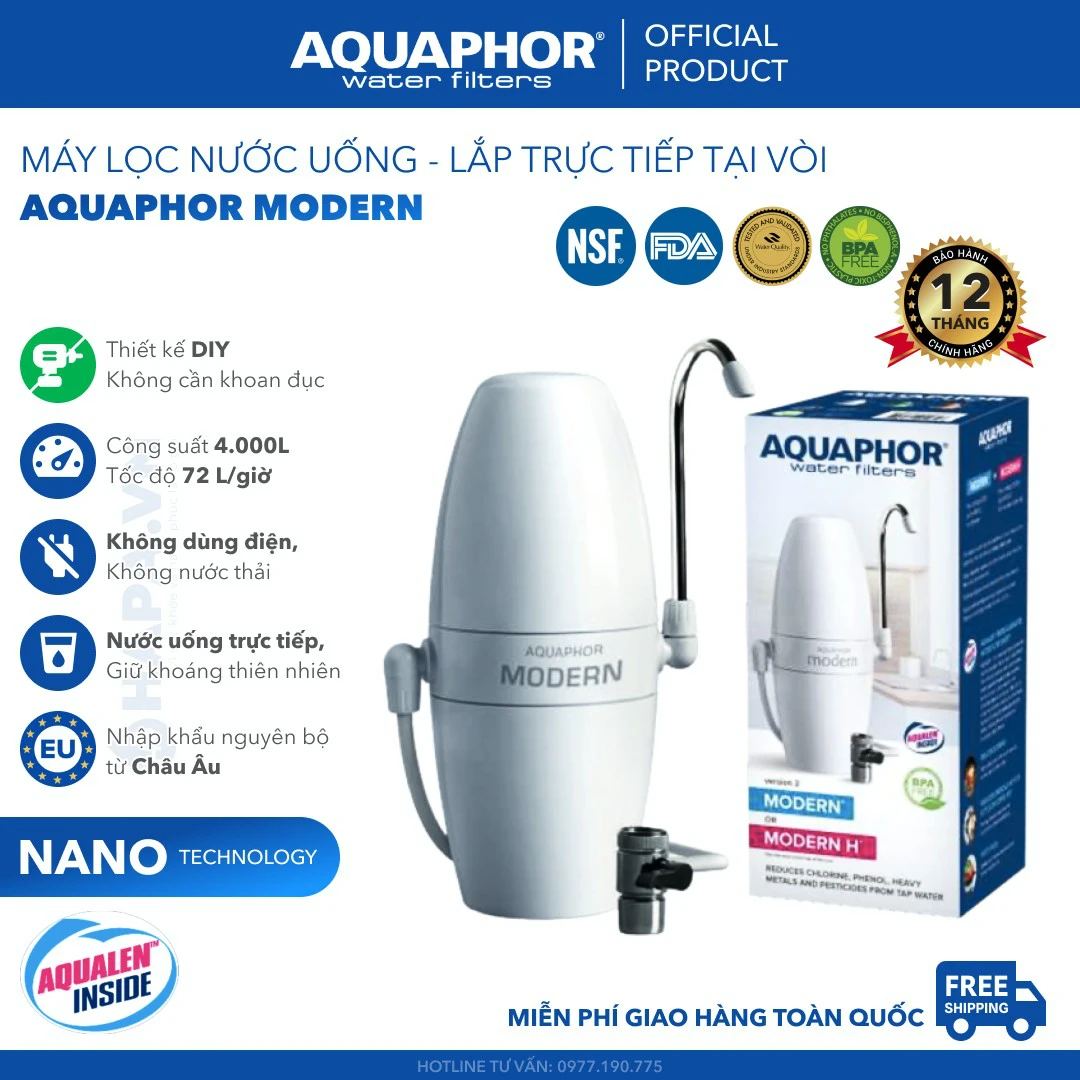 Thông số kỹ thuật máy lọc nước để bàn Aquaphor Modern 02