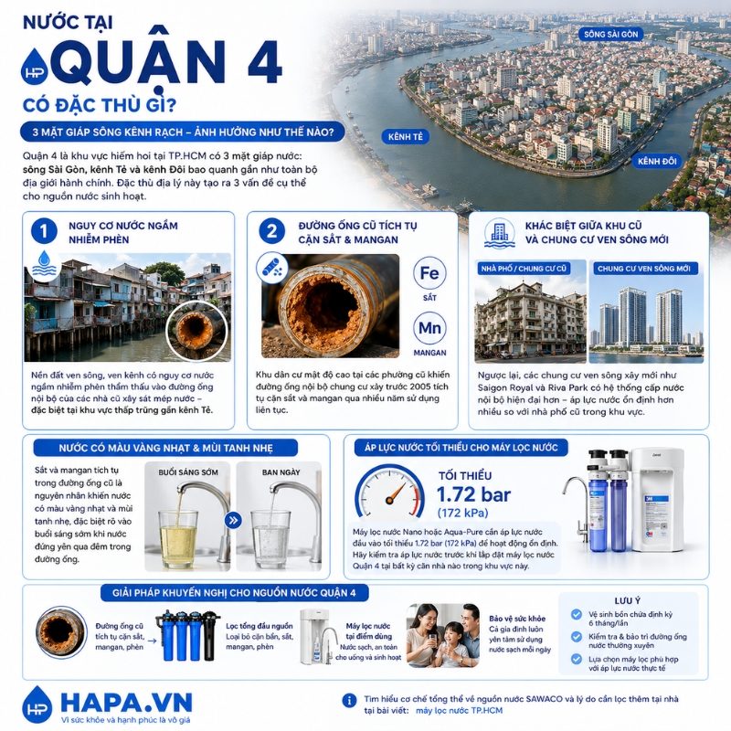 Máy lọc nước Quận 4 - lắp đặt thực tế tại Saigon Royal và Riva Park
