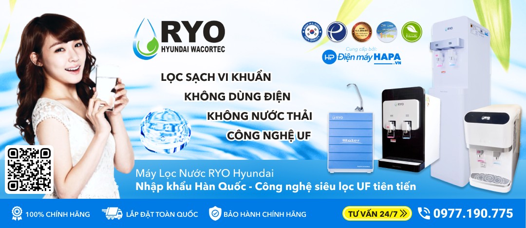 Máy Lọc Nước Nóng Lạnh RYO HYUNDAI Nhập khẩu Hàn Quốc, 100% chính hãng tại Điện máy HAPA - hapa.vn