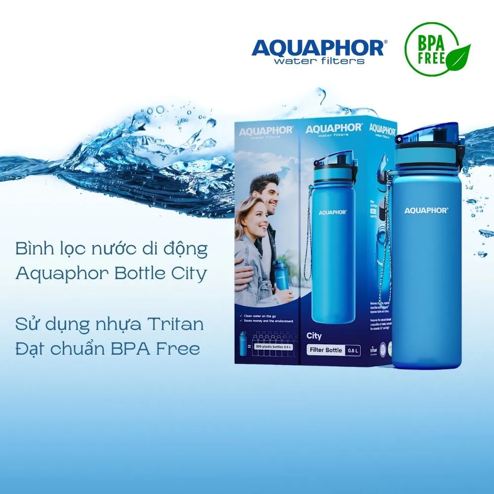 Máy Lọc Nước Mini Bottle City sử dụng nhựa trian