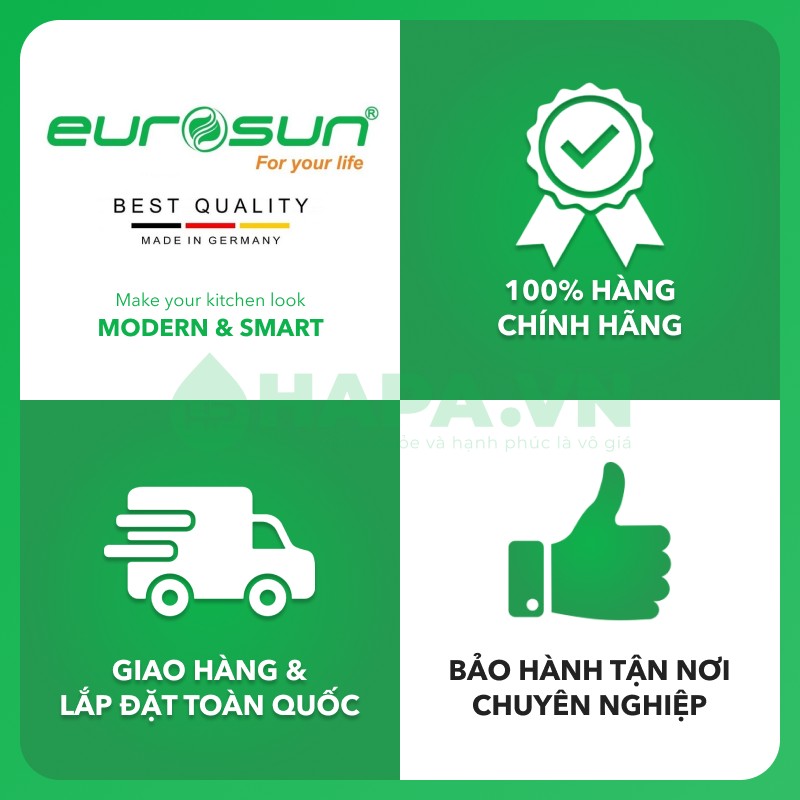 HAPA là trung tâm ủy quyền phân phối Thiết Bị Nhà Bếp EUROSUN chính hãng, giá tốt và uy tín.