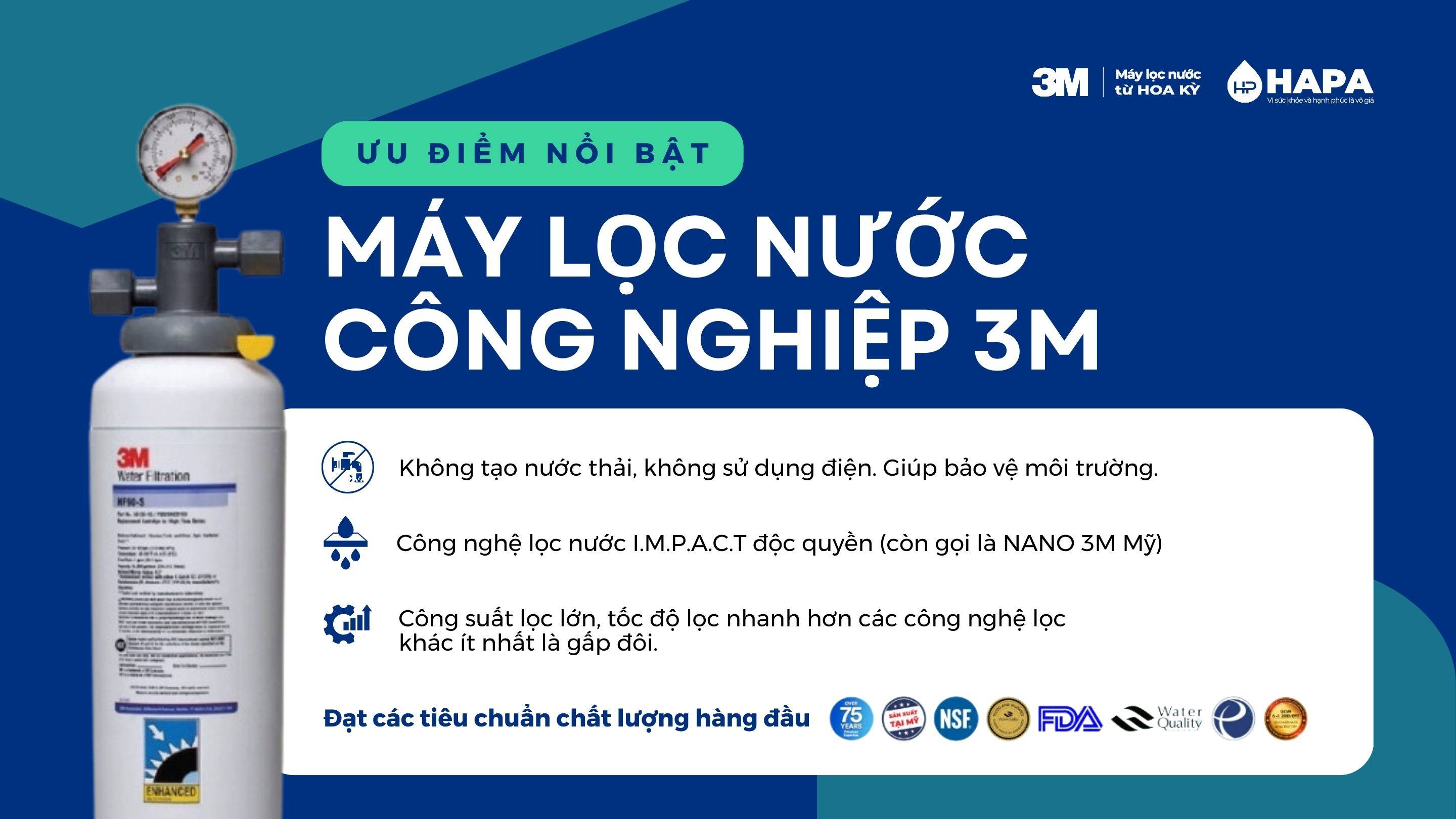 Ưu điểm nổi bật của Máy Lọc Nước Công Nghiệp 3M