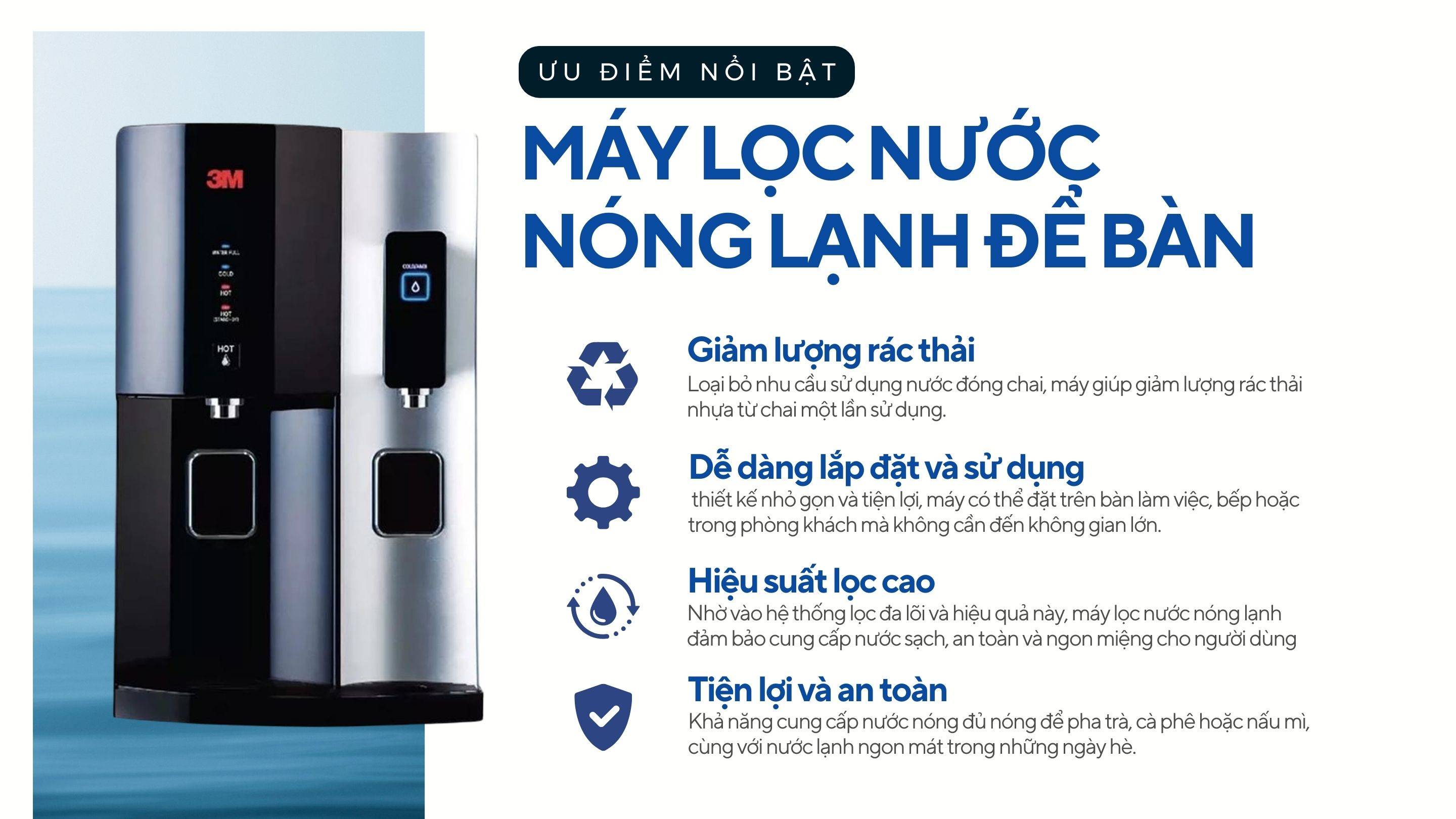 Những lý do bạn nên sở hữu ngay Máy Lọc Nước Nóng Lạnh Để Bàn