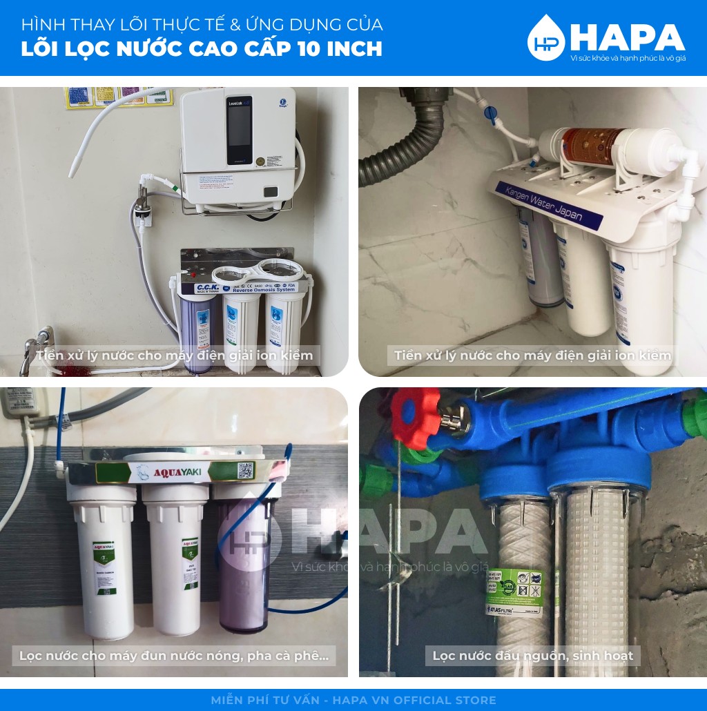 Ảnh lắp đặt thực tế của Lõi Lọc Than Hoạt Tính 10 inch PARTEK P10-CTO Carbon Block Cao Cấp - 1