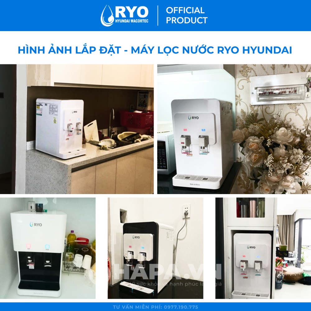 Thay Bộ 4 Lõi Lọc Nước RYO Hyundai RP100H (RP-100H) - Nhập Khẩu Hàn Quốc chính hãng tại HAPA VN - 1