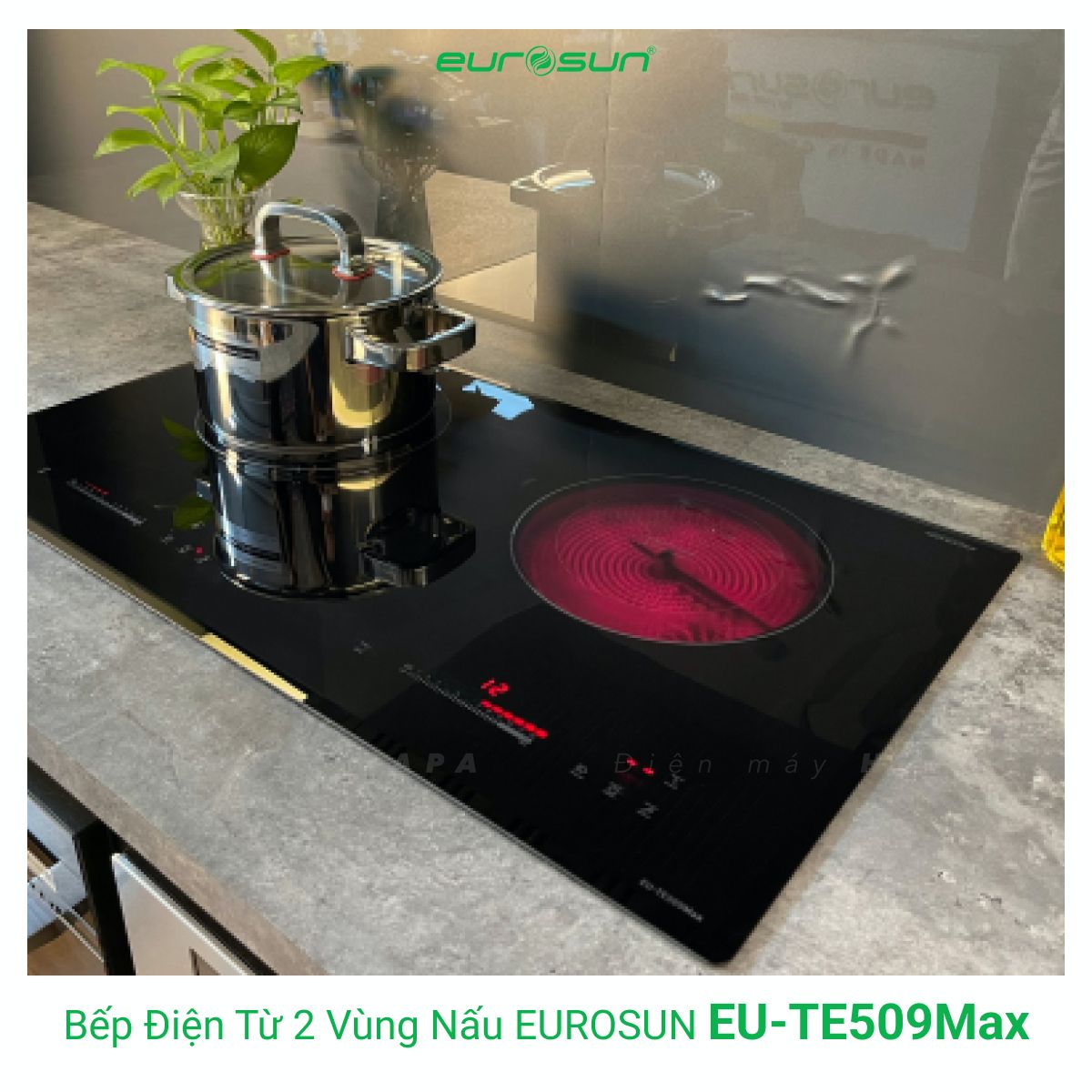 Hình thực tế Bếp Điện Từ Đôi Eurosun EU-TE509Max - Inverter thông minh, Cảm ứng từ + Hồng ngoại