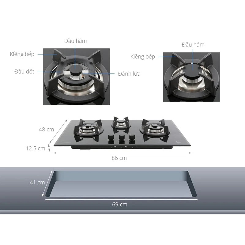 Bếp Gas Teka GVI 75 2G AI AL 2TR GVI752G