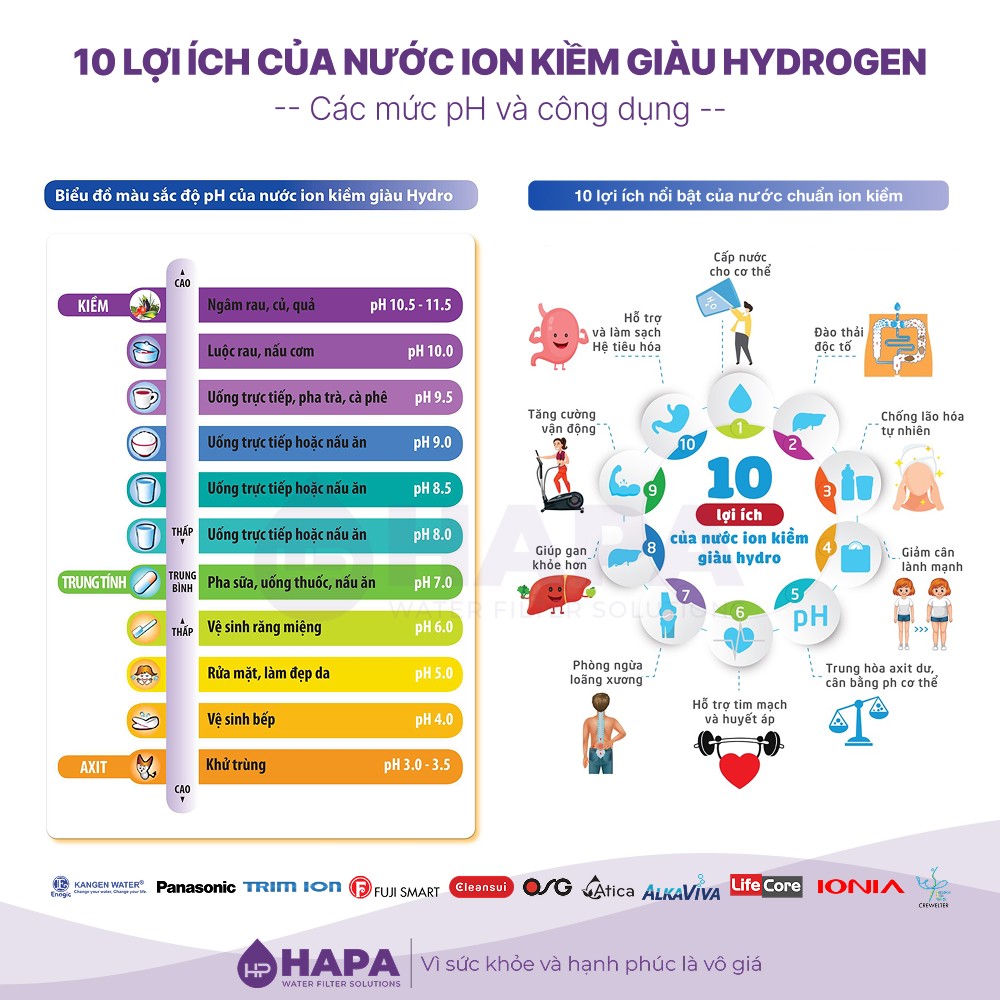 10 lợi ích của nước ION Kiềm giàu hydrogen - được điện phân từ máy có sử dụng bộ tiền lọc 3M