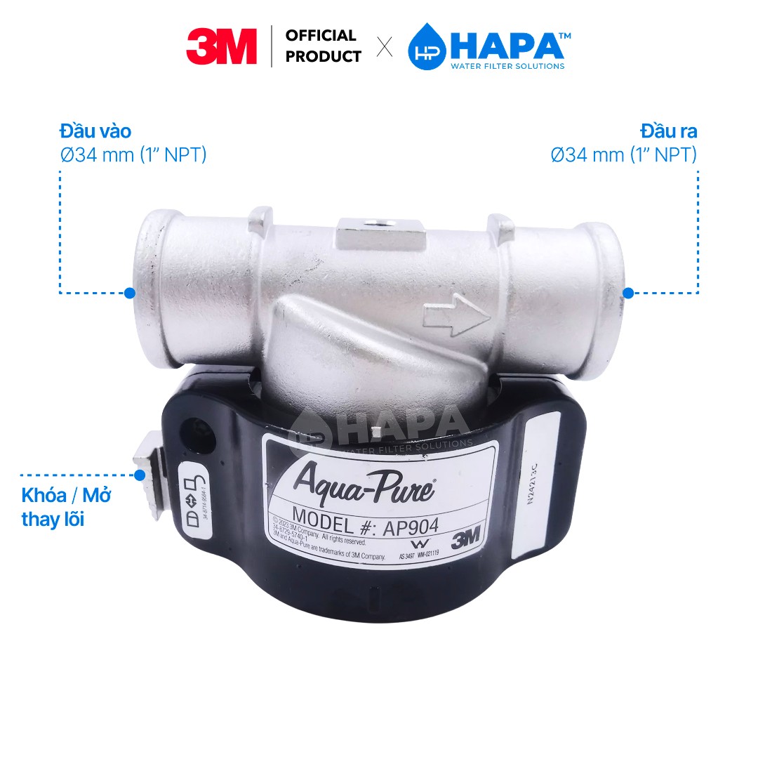 Đầu Chụp 3M AP904 Cho Lõi Lọc Tổng Đầu Nguồn 3M AP917HD-S - Chính Hãng 3M Mỹ - 2