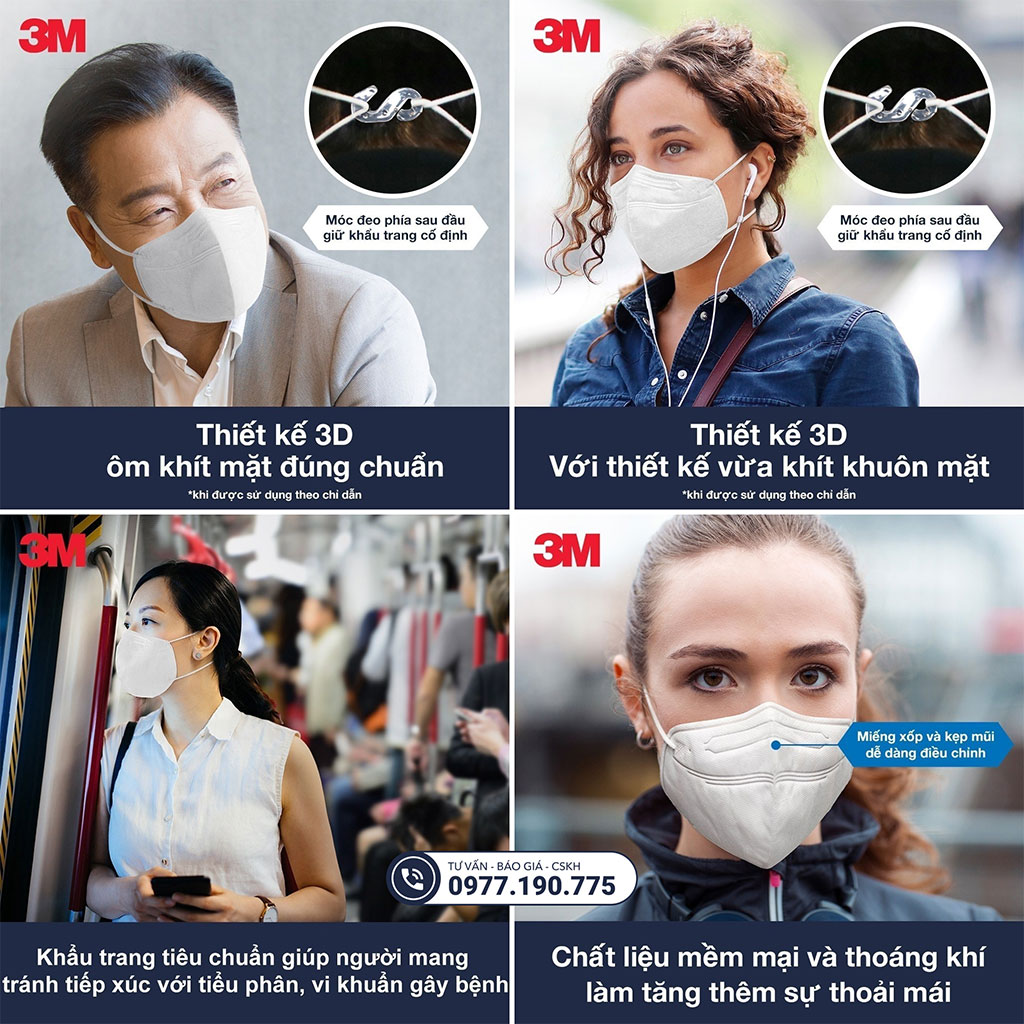 Ưu điểm nổi bật của Khẩu Trang 3M KN95 9513 Nhập Khẩu Chính Hãng - Made by 3M™ Korea