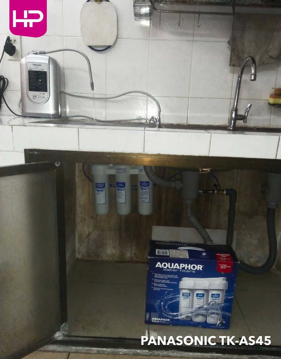 Hình ảnh lắp đặt thực tế Máy Điện Giải iON Kiềm PANASONIC TK-AS45 | Hapa.vn