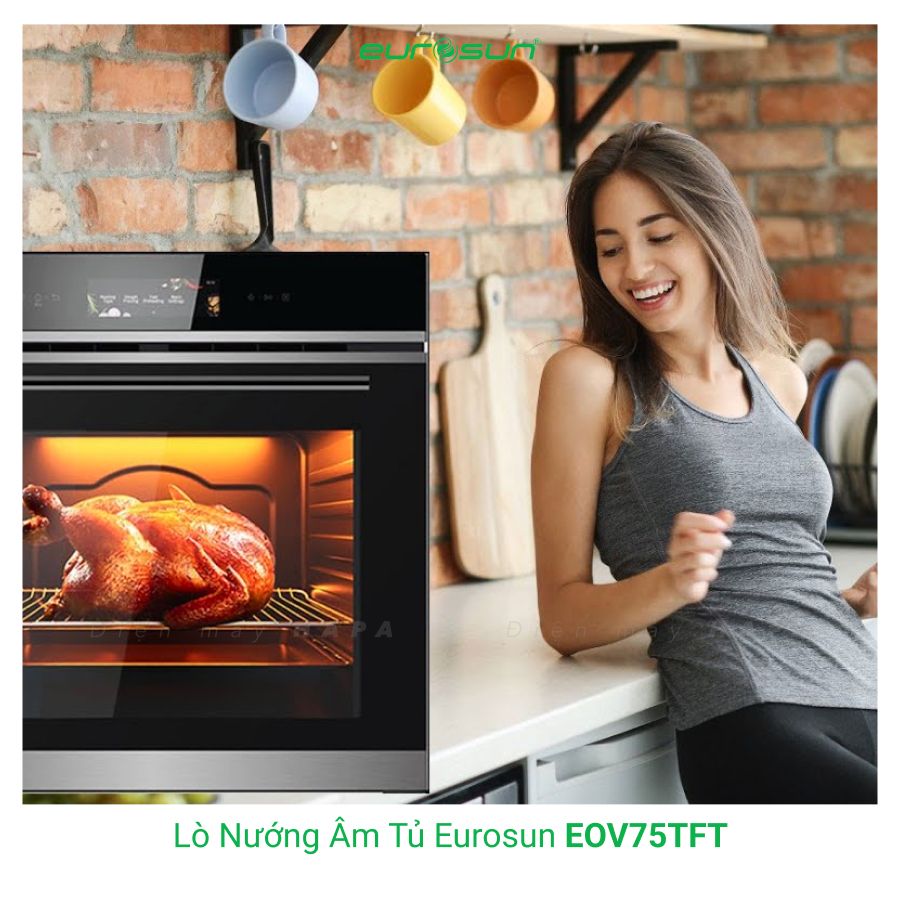 Lò Nướng Âm Tủ Eurosun EOV75TFT - 13 chức năng tích hợp, 78L