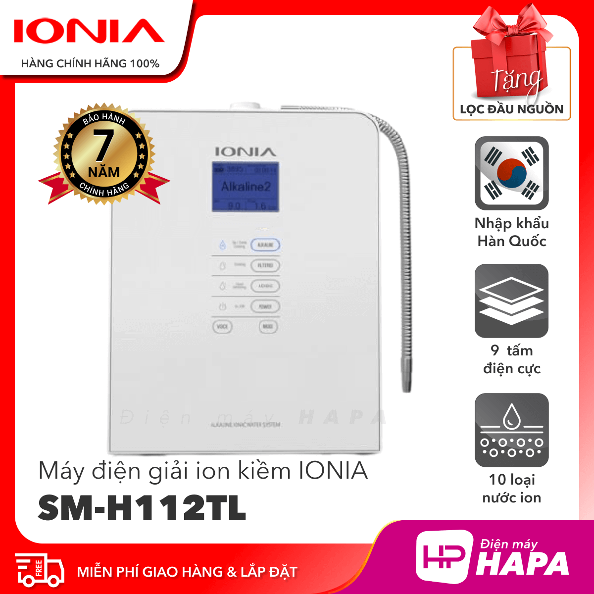 Máy Điện Giải iON Kiềm IONIA SM-H112TL