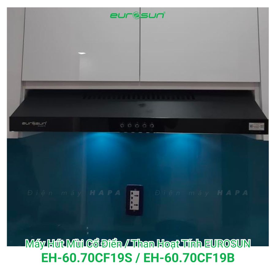 Ảnh lắp đặt thực tế của Máy Hút Mùi Đảo Eurosun EH-60CF19S - EH-70CF19S - EH-60CF19B - EH-70CF19B - Hàng Chính Hãng 100%