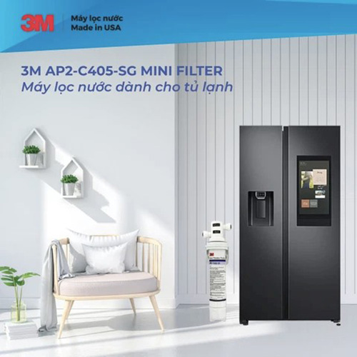 Máy Lọc Nước Uống 3M™ AP2-C405-SG Mini Filter, Có Thể Tích Hợp Vào Tủ Lạnh - Nhập Khẩu Chính Hãng