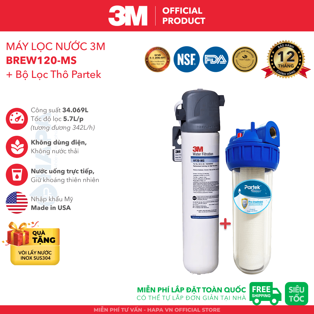 Máy Lọc Nước 3M BREW120-MS
