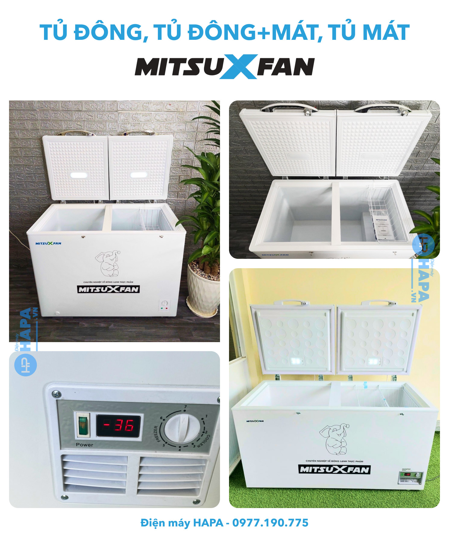 Hình ảnh thực tế Tủ Đông Cao Cấp MITSUXFAN Đầy Đủ Phiên Bản - Điện máy HAPA - 01