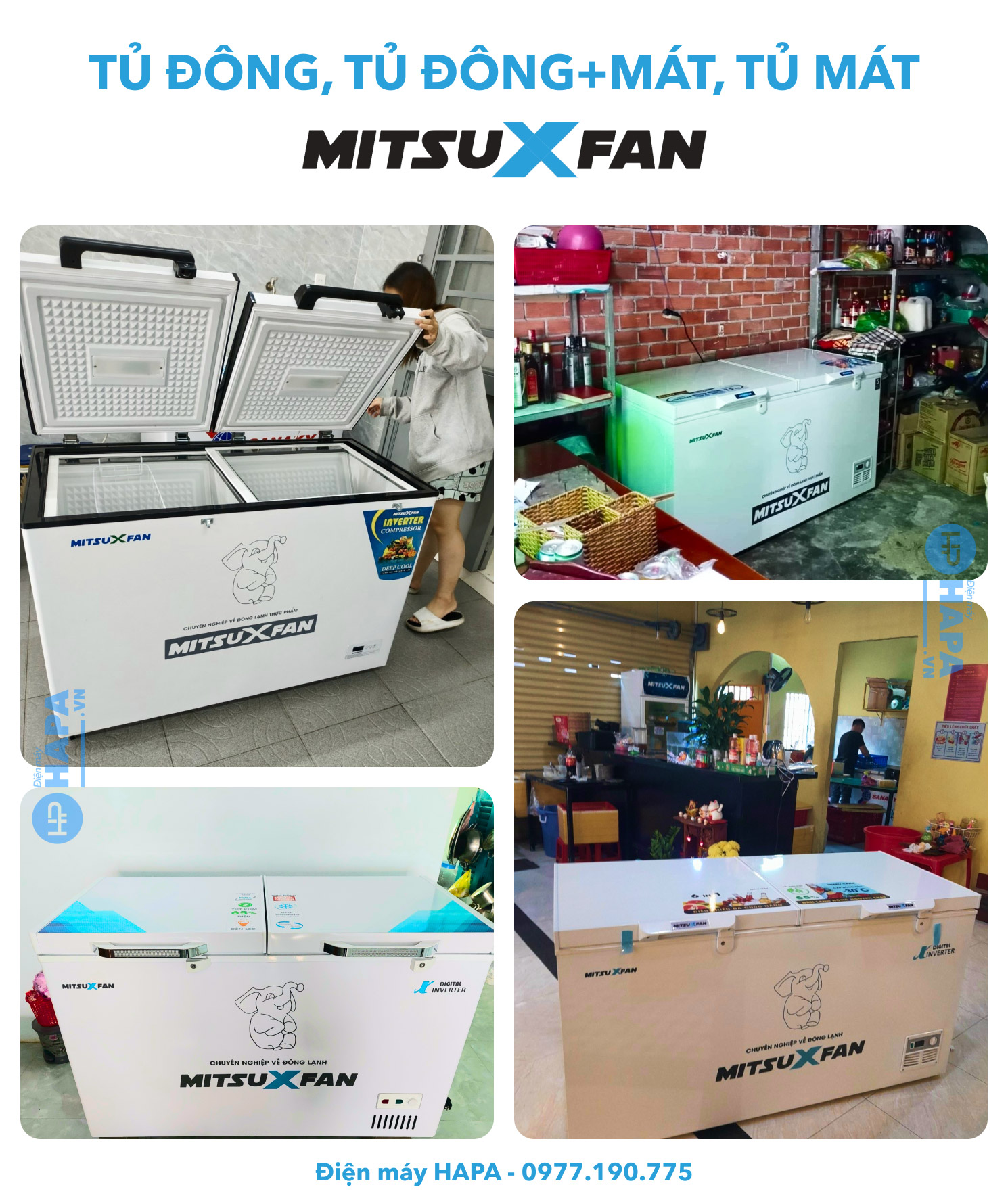 Hình ảnh thực tế Tủ Đông Cao Cấp MITSUXFAN Đầy Đủ Phiên Bản - Điện máy HAPA - 02