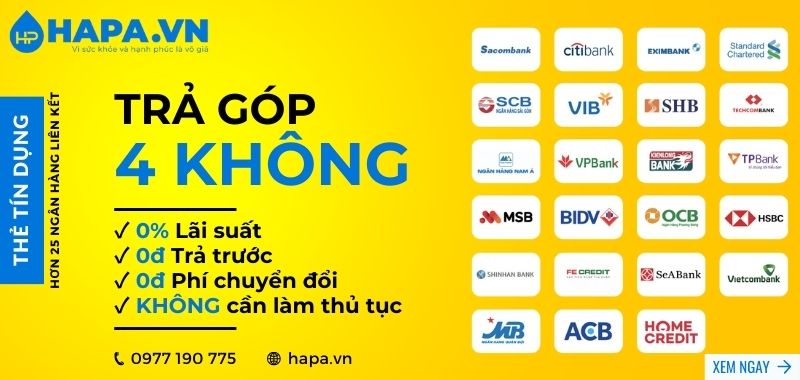 Trả góp 0% lãi suất tại Điện máy HAPA