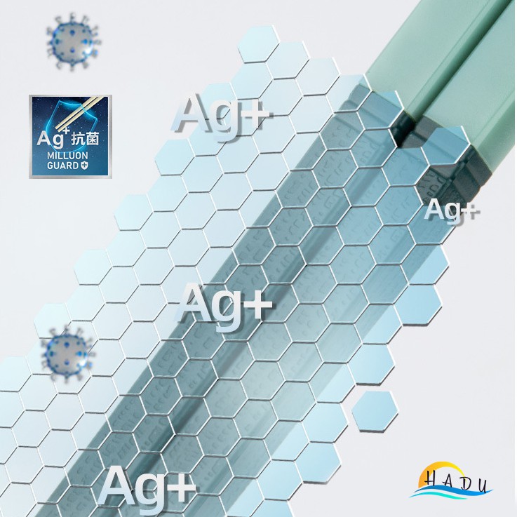 Bộ 10 Đôi Đũa Hợp Kim HADU, Chống Mốc, Chống Trơn Trượt, Dài 27.3cm, Kèm Hộp, Màu Xanh