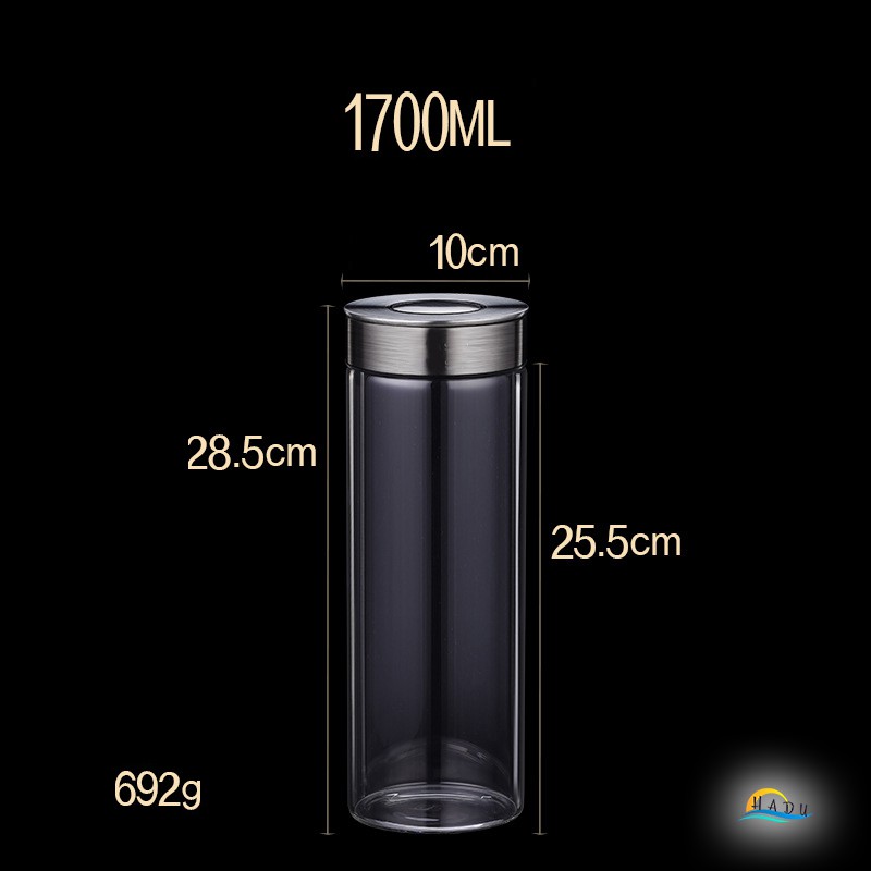 Hộp Đựng Trà Cafe Đồ Khô Và Ngũ Cốc Thủy Tinh Có Nắp Inox Cao Cấp Đạt Chất Lượng Đức SSGP