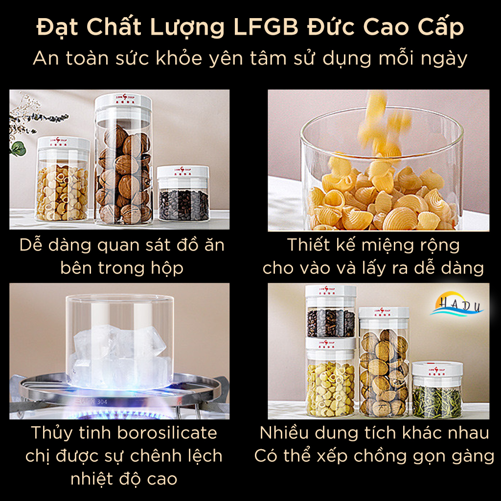 Hộp Thủy Tinh Hút Chân Không SSGP, Thủy Tinh Borosilicate, Chống Ẩm, Đạt Chất Lượng LFGB Đức