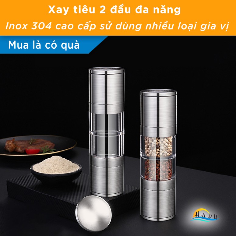Dụng Cụ Lọ Cối Xay Tiêu Cầm Tay Inox Thủy Tinh Cao Cấp Đạt Chất Lượng Đức SSGP