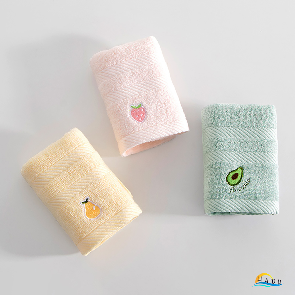 Khăn Mặt Cho Bé HADU, Cotton Sợi Tre, Kháng Khuẩn, Siêu Mềm Mại, 26x48cm, Nhiều Màu