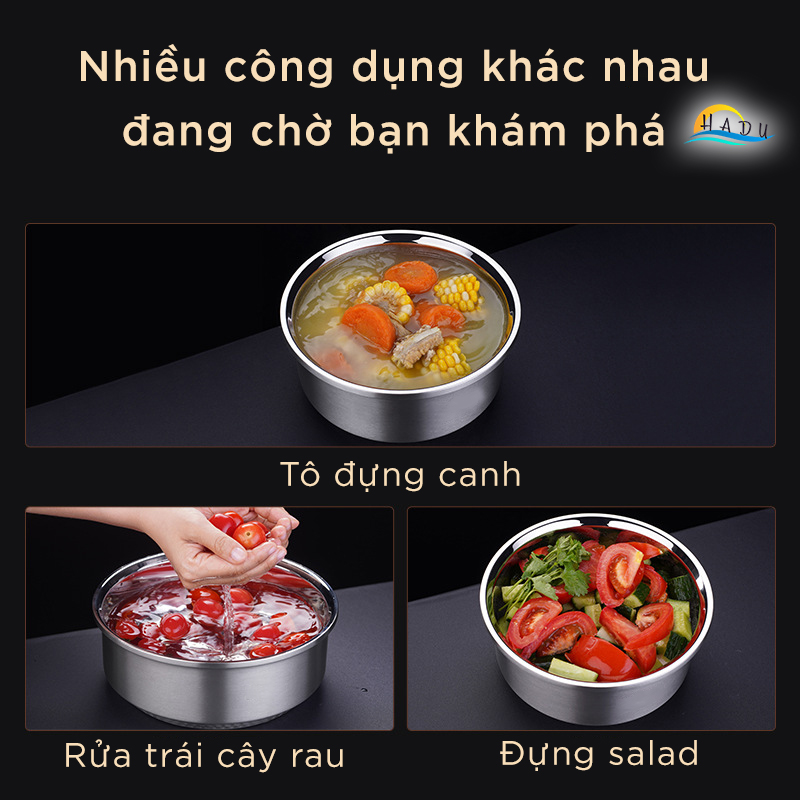 Tô Inox Cách Nhiệt 304 2 Lớp Kiểu Hàn Quốc Đạt Chất Lượng Đức SSGP