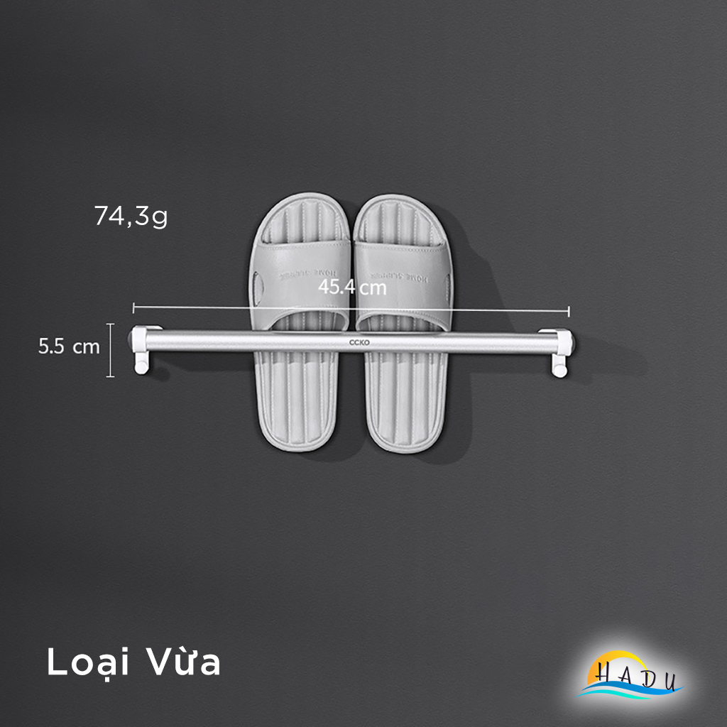 Giá Để Dép Dán Tường Hợp Kim Nhôm Cao Cấp, Tiết Kiệm Không Gian, Đa Năng, Thanh Lịch – Phù Hợp Nhà Tắm, Nhà Bếp CCKO