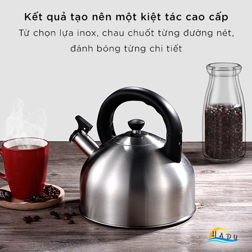 Ấm Đun Nước Bếp Từ Inox 304 CCKO 3L, Có Còi Báo Sôi, Đáy 5 Lớp, Nấu Nhanh