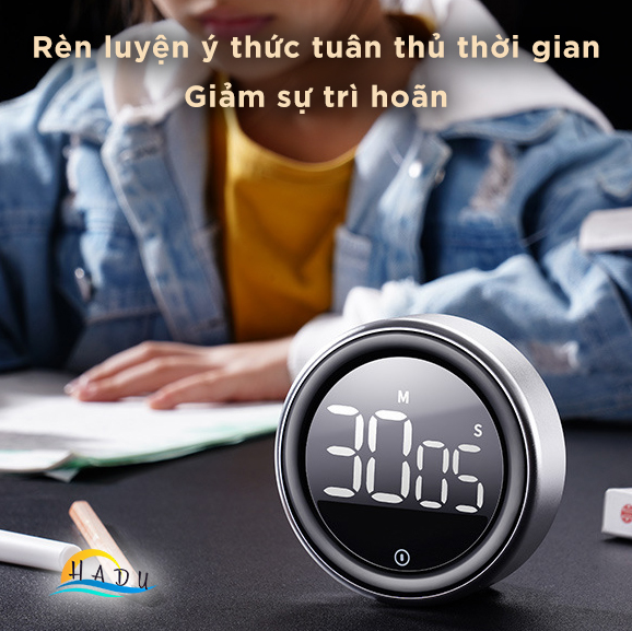 Đồng Hồ Đếm Ngược Giờ Học Tập Thời Gian Nấu Ăn Cao Cấp Nam Châm Hút SSGP