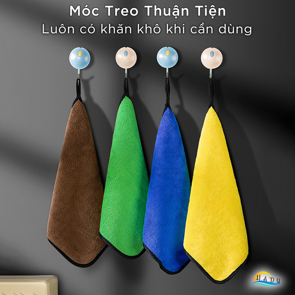 Bộ 4 Khăn Lau Bếp CCKO Siêu Thấm Hút, Không Rụng Lông, Đa Năng, 30x30cm, Nhiều Màu