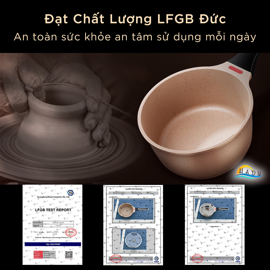 Nồi Chống Dính Bếp Từ SSGP 18cm, Cảm Biến Nhiệt, Đáy 5 Lớp, Phủ Gốm Đá, Đạt Chất Lượng LFGB Đức